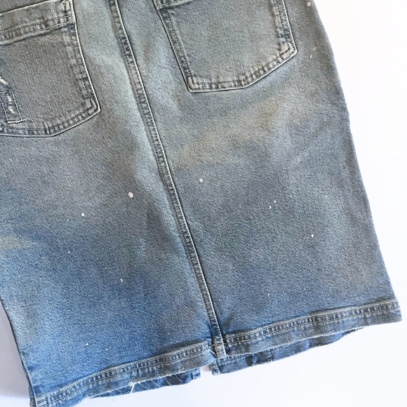 Pilcro & the Letterpress Patchwork Denim Skirt Size 4 Distressed EUC - Picture 3 of 8
